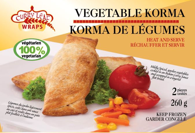 Vegetable Korma Wraps
